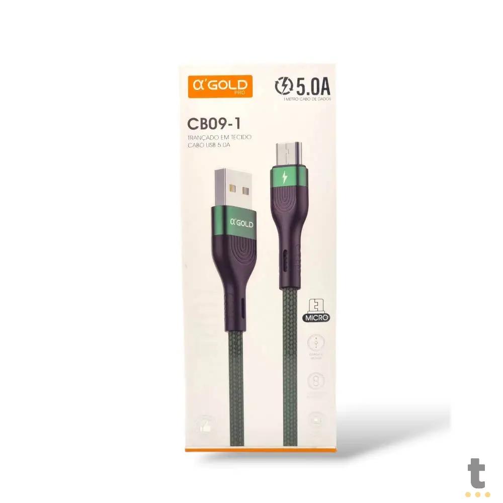 Cabo Usb P/ Tipo C Para Celular Carregamento Rapido 5.0A 1mt aGold - CB09-3 Truedata