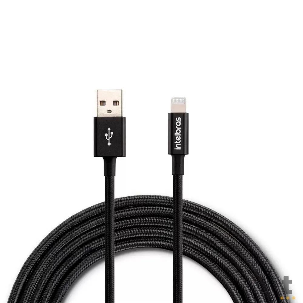 Cabo Usb Para Lightning (Iphone) 1,5mt Intelbras em Nylon Preto - 4830078 Truedata