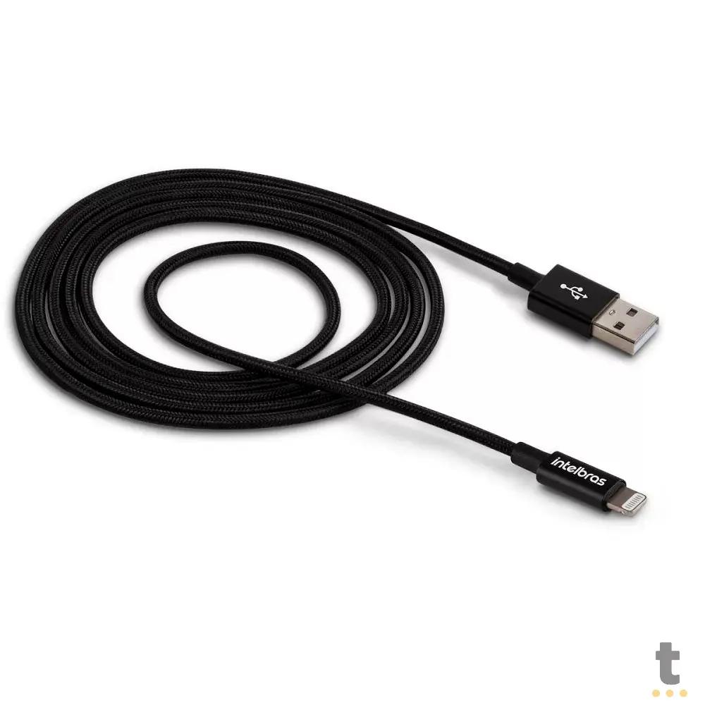 Cabo Usb Para Lightning (Iphone) 1,5mt Intelbras em Nylon Preto - 4830078 Truedata