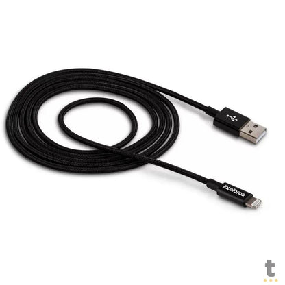 Cabo Usb Para Lightning (Iphone) 1,5mt Intelbras em Nylon Preto - 4830078 Truedata
