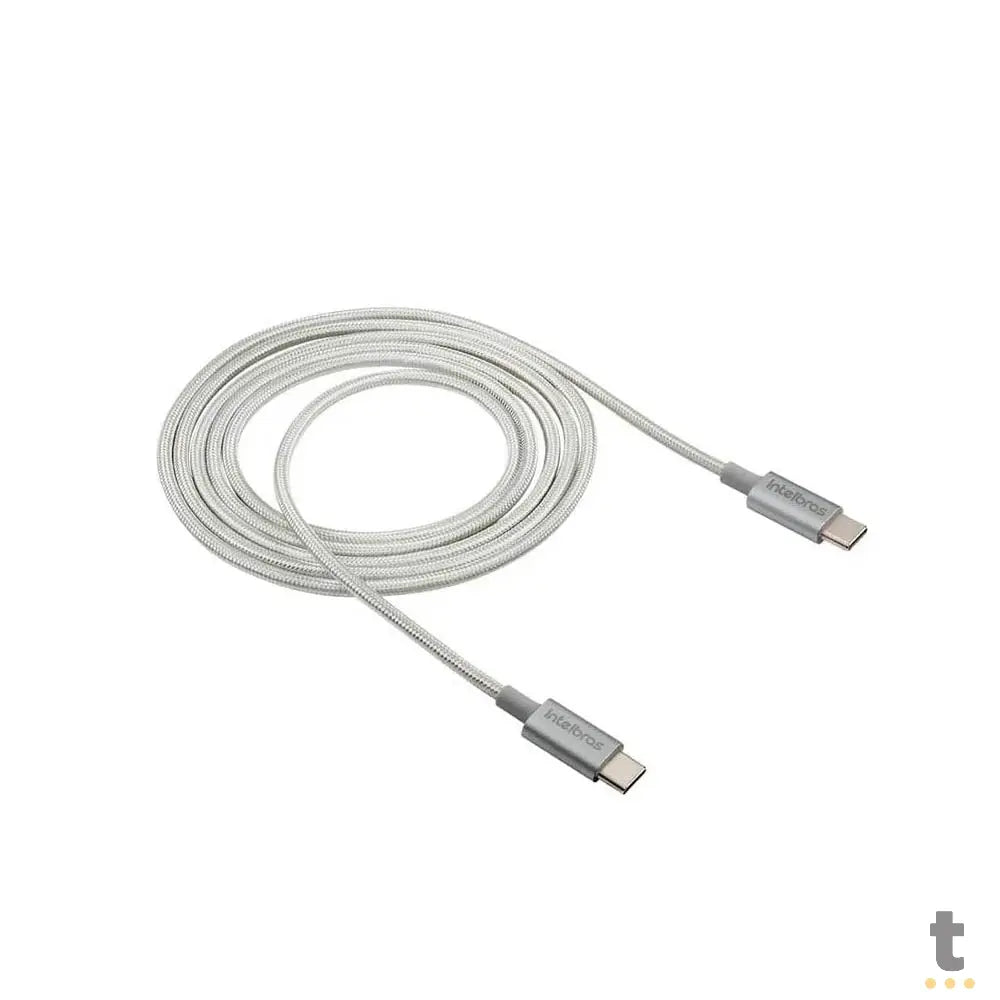 Cabo Usb Tipo C Macho 1,5mt Intelbras em Nylon Branco 15NB - 4830060 Truedata