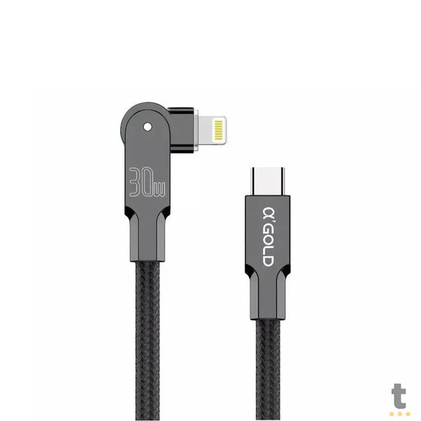 Cabo Usb Tipo C P/ Tipo C Dobrável Kirsite PD 60W 1.2mts aGold - CB91