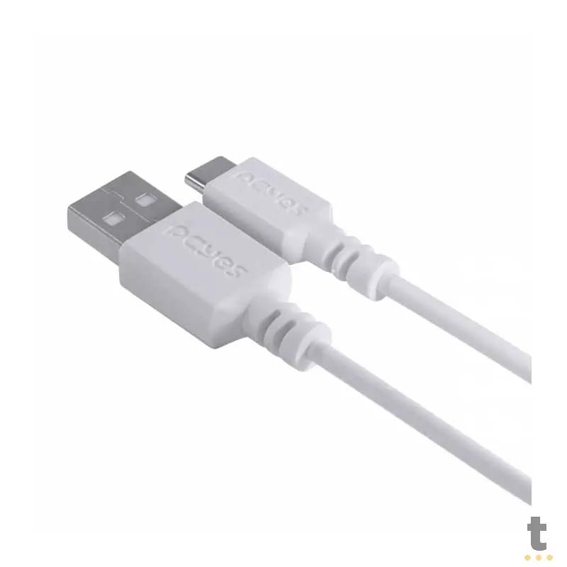 Cabo Usb Tipo C Para Celular 1mt PCYes - PUACB-01 Truedata