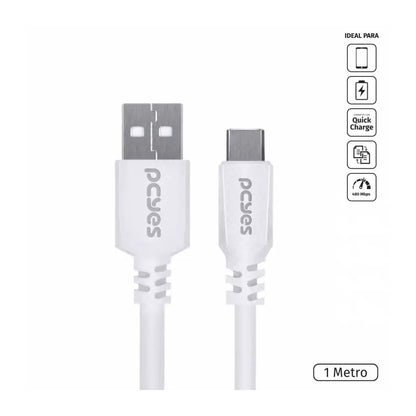 Cabo Usb Tipo C Para Celular 1mt PCYes - PUACP-01 Truedata