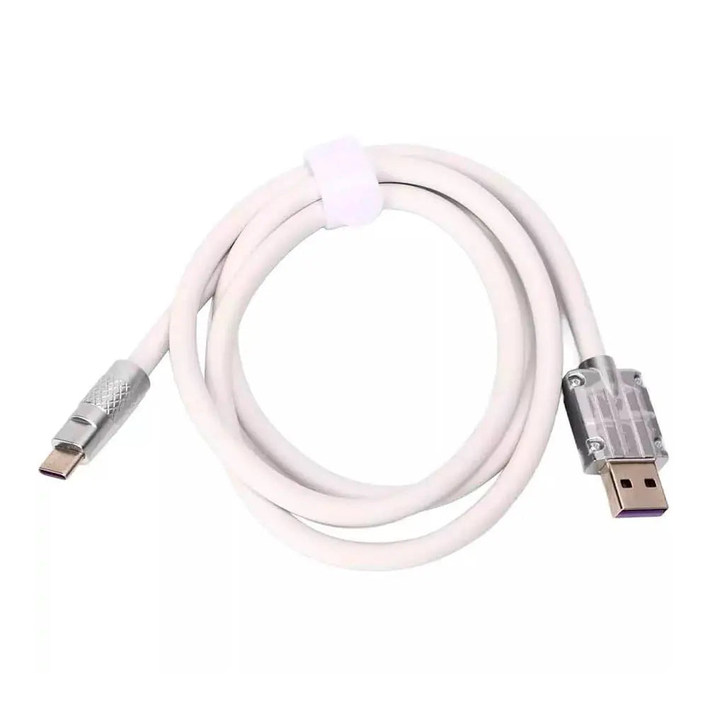 Cabo Usb V8 Para Celular 1mt aGold Branco - CB72-1 Truedata
