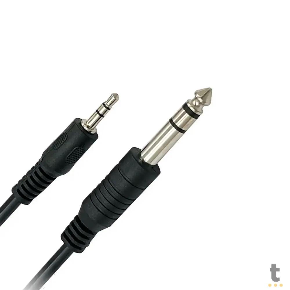 Cabo de Áudio Adaptador P10 Para P2 Truedata