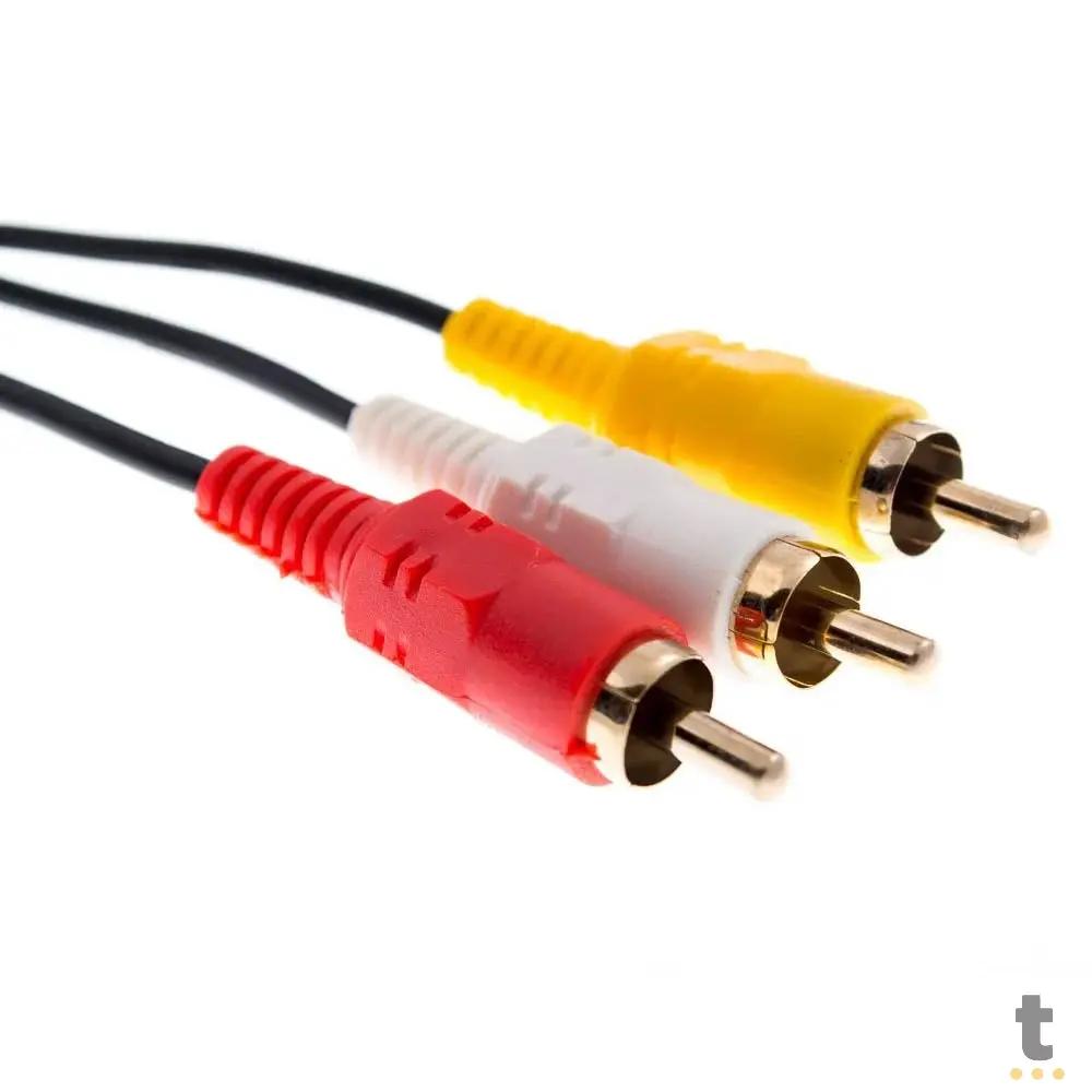 Cabo de Áudio P2 Macho Para Rca Av 2m Exbom - CBX-P2RCA3M20 Truedata