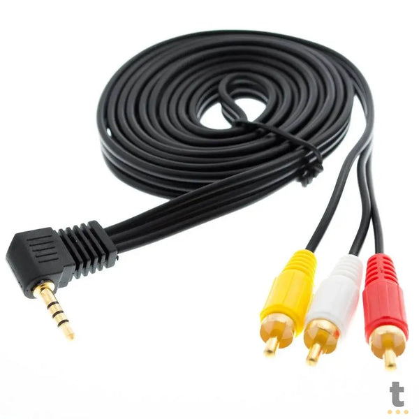 Cabo de Áudio P2 Macho Para Rca Av 2m Exbom - CBX-P2RCA3M20