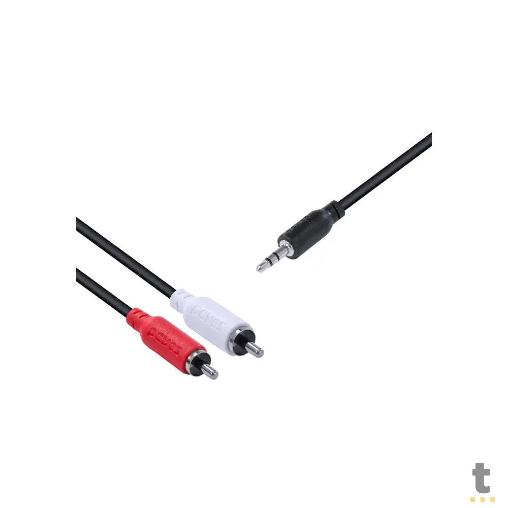 Cabo de Áudio RCA Macho Para P2 3.5mm 2m PcYes - P2R35-2 Truedata
