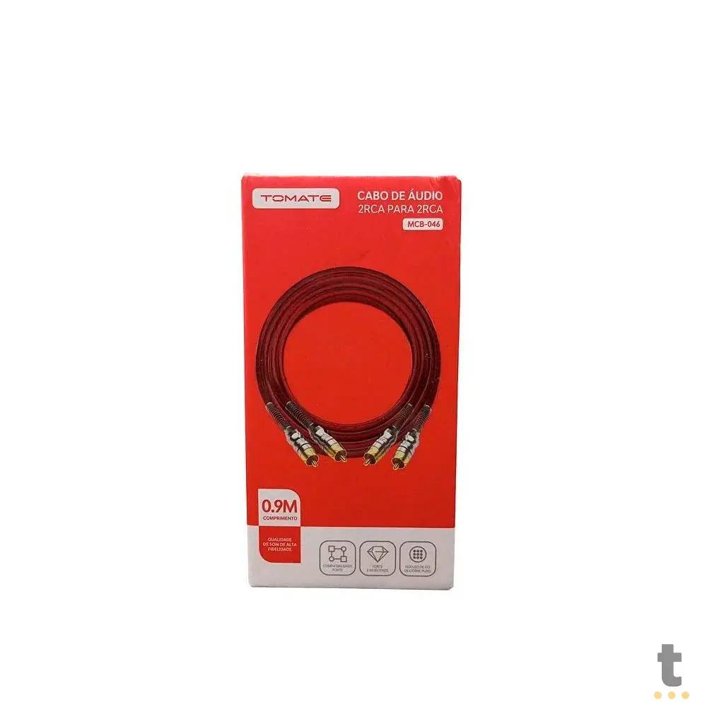Cabo de Áudio Tomate 2 RCA Para 2 RCA 0.9M Alta Fidelidade - MCB-046 Truedata