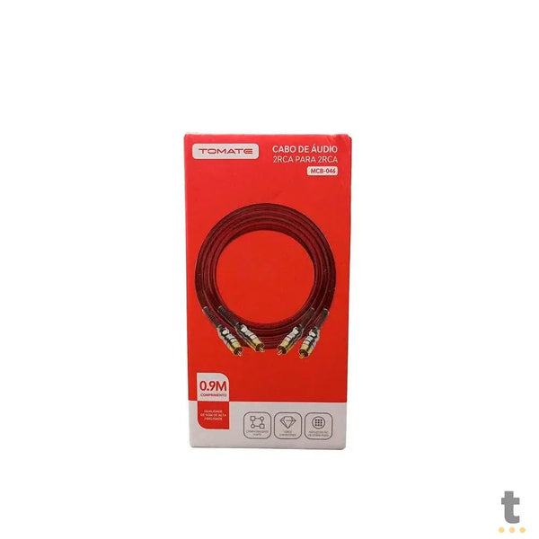 Cabo de Áudio Tomate 2 RCA Para 2 RCA 0.9M Alta Fidelidade - MCB-046