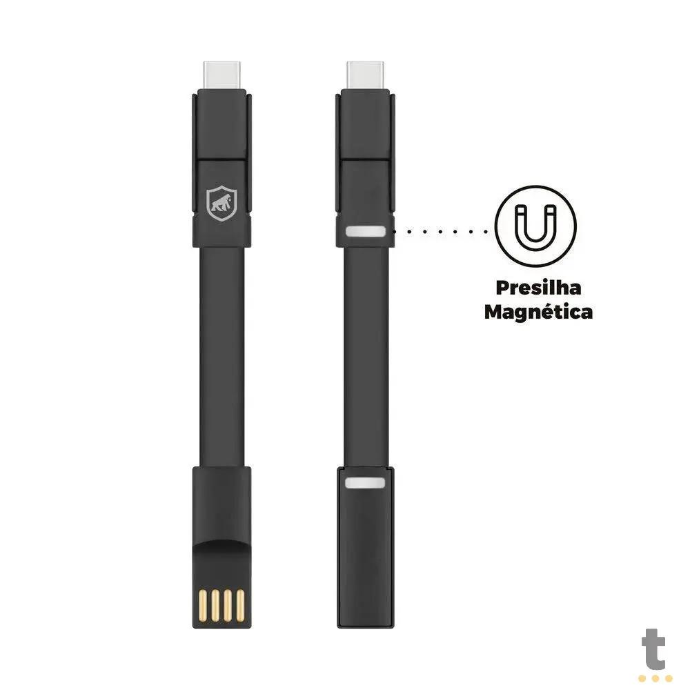 Cabo de Dados USB GShield 3 Em 1 Micro USB / Lightning / Tipo C Curto - J2SKGH5WB Truedata