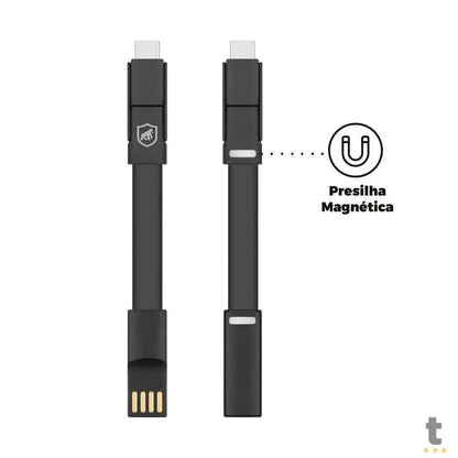 Cabo de Dados USB GShield 3 Em 1 Micro USB / Lightning / Tipo C Curto - J2SKGH5WB Truedata