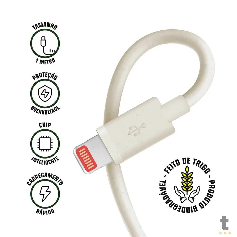 Cabo de Dados USB P/ Lightning Iphone 1m GShield Ecoo - GS-5808 Truedata