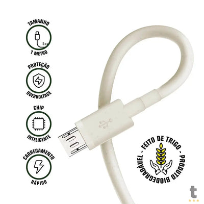 Cabo de Dados USB P/ Micro Usb V8 1m GShield Ecoo - GS-5810