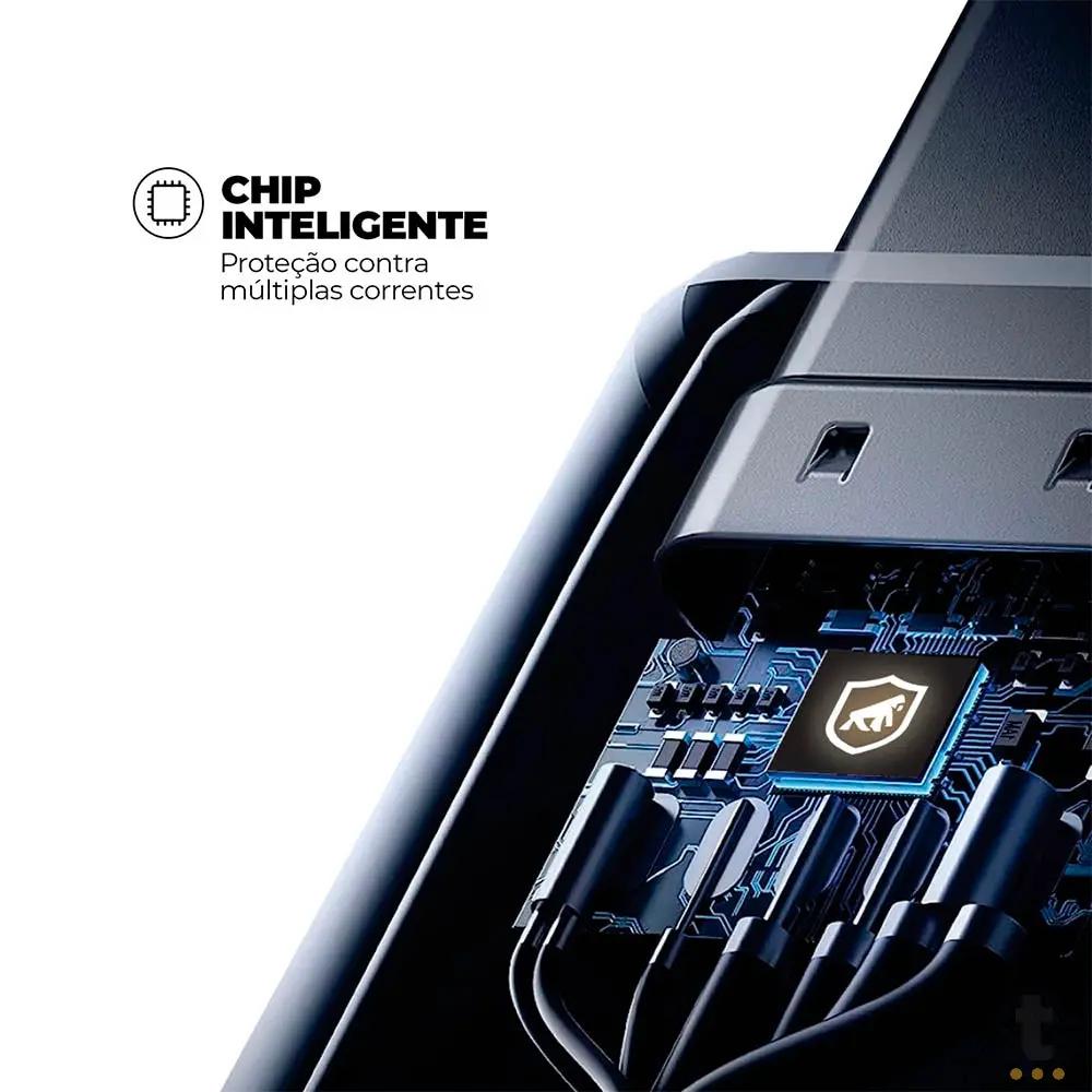 Cabo de Dados USB P/ USB Tipo C 1,0m GShield Raptor Preto - GS-9022 Truedata