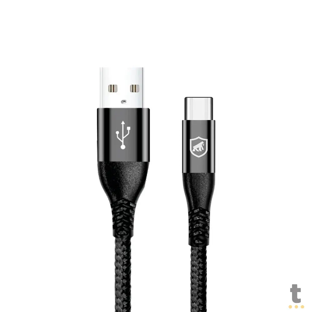 Cabo de Dados USB P/ USB Tipo C 1,0m GShield Raptor Preto - GS-9022 Truedata