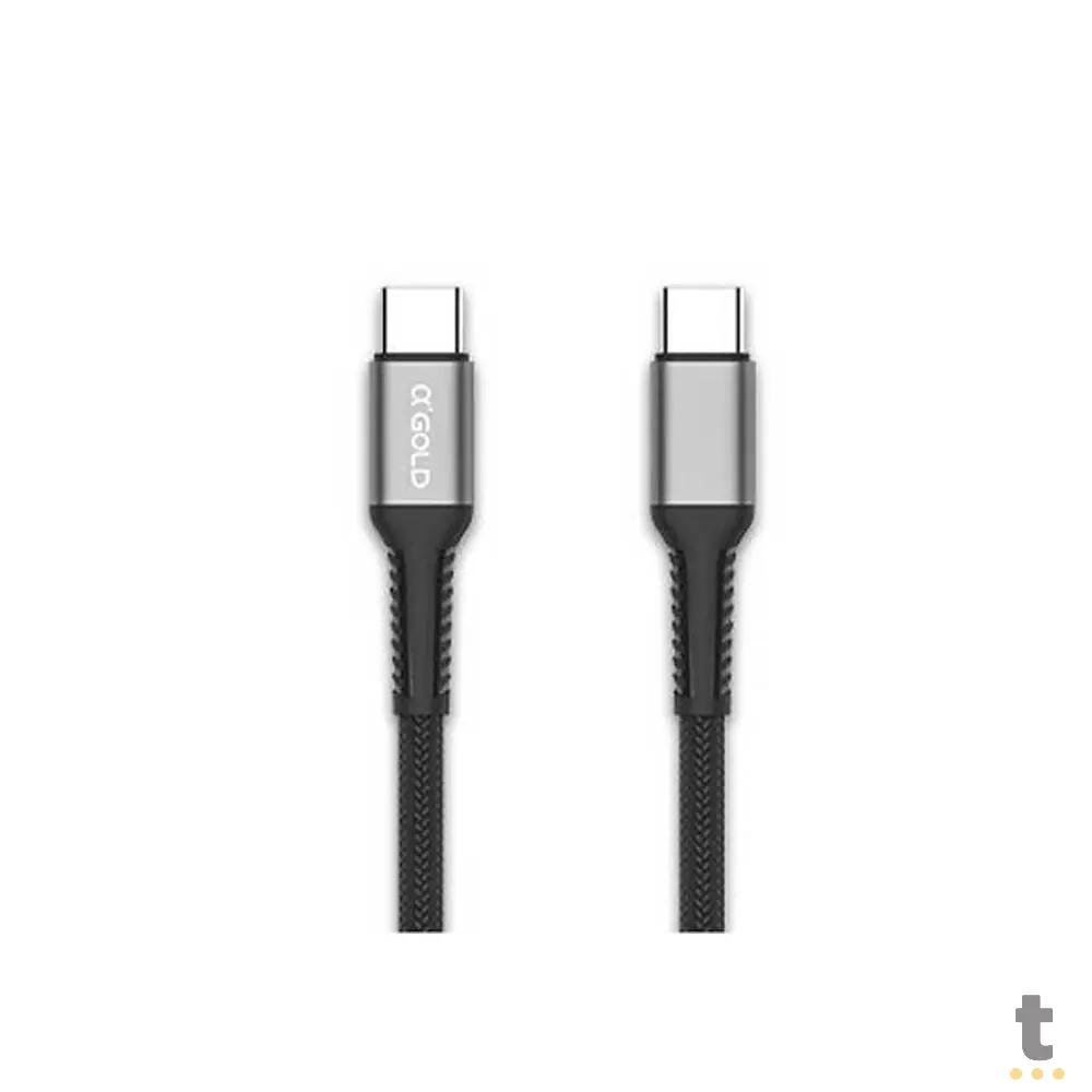 Cabo de Dados USB Tipo C 1,0m aGold Pro Turbo 60W - CB76 Truedata