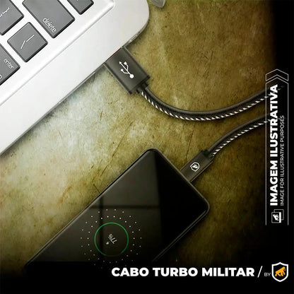 Cabo de Dados USB Tipo C 1,5m GShield Turbo Militar - GS-1001 Truedata