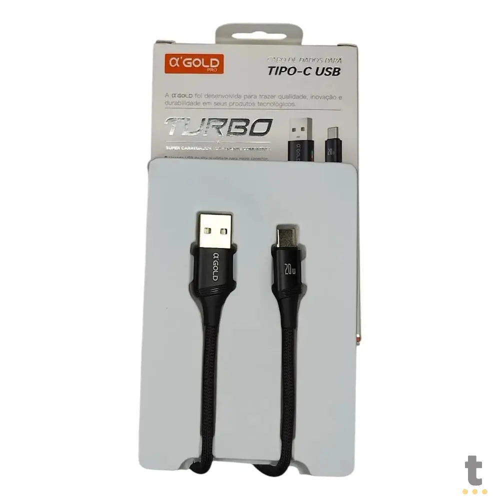 Cabo de Dados USB Tipo C 1m 20w aGold - CB78-3 Truedata