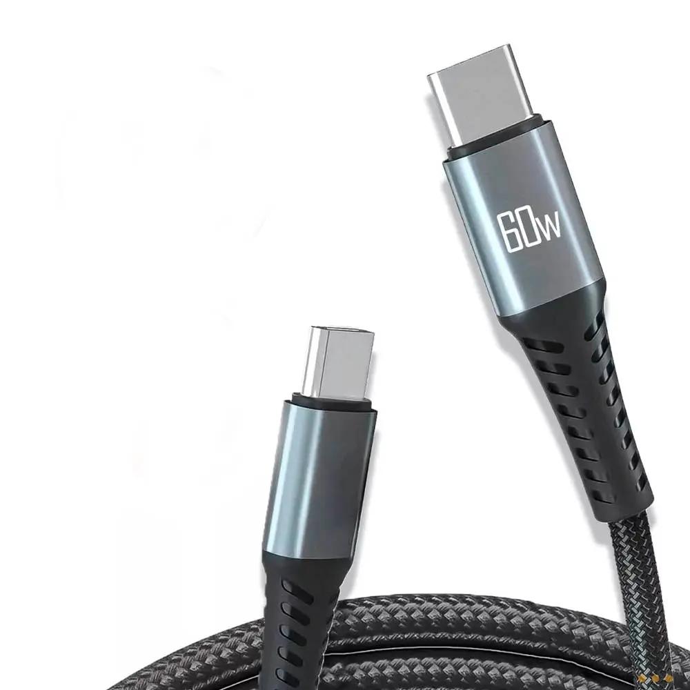 Cabo de Dados USB Tipo C 2,0m aGold Pro Turbo 60W - CB69 Truedata