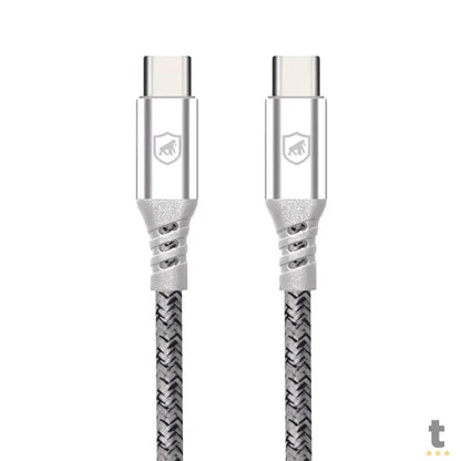 Cabo de Dados USB Tipo C P/ Tipo C Dual Tech PD 100W Branco GShield 1.8m - GS-6754 Truedata