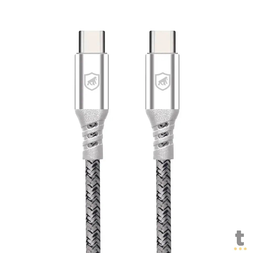 Cabo de Dados USB Tipo C P/ Tipo C Dual Tech PD 100W Branco GShield 1.8m - GS-6754 Truedata