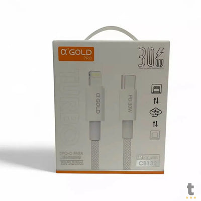 Cabo de Dados USB Tipo C p/ Lightning (Iphone) aGold Pro 30W - CB132