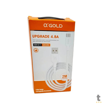 Cabo de Dados V8 Micro Usb 4.8A 2mt aGold - CB13-1