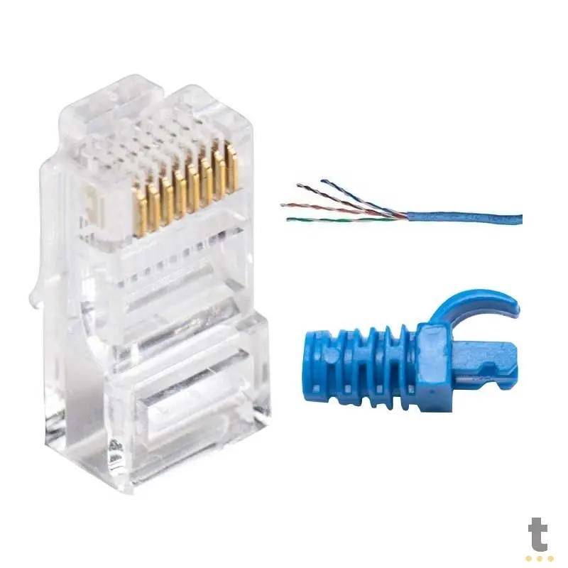 Cabo de Rede RJ45 Cat5e Azul 3m Truedata