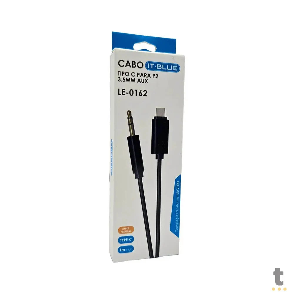 Cabo de Tipo C P/ P2 Auxiliar 3.5mm It-Blue - LE-0162 Truedata
