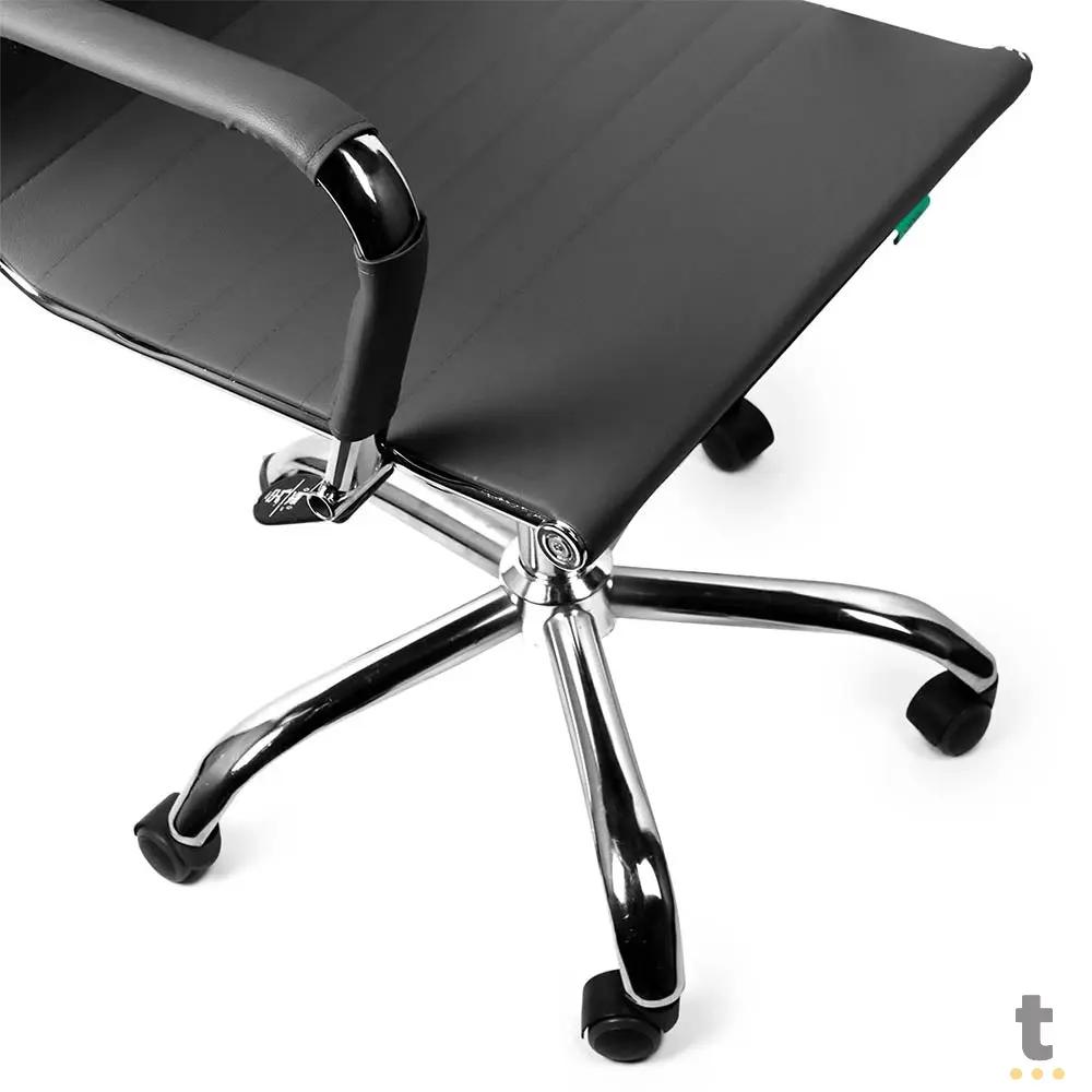 Cadeira Escritório Giratoria C/ Altura Ajustavel Vinik Sirius Cinza - COSSC02 Truedata