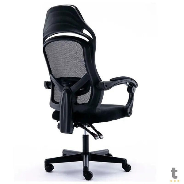 Cadeira Escritório Giratoria com Encosto Reclinável Qikang-011 Preta