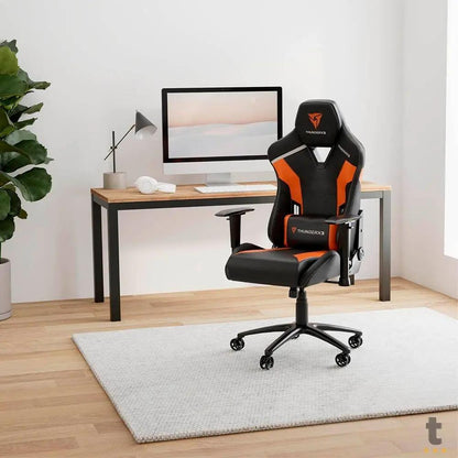 Cadeira Gamer Thunderx3 Tc3 Tiger Orange Preta/Laranja Truedata