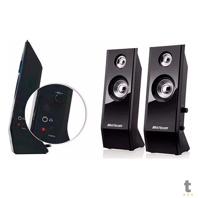 Caixa De Som 2.0 Multilaser Shadow 8W Usb - SP091 Truedata