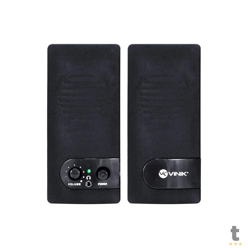 Caixa De Som 2.0 Usb P2 Vinik 6W Rms One Preta - VS-202 Truedata