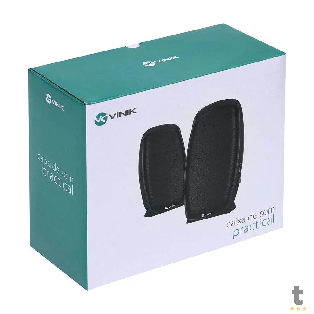 Caixa De Som 2.0 Vinik Practical 10W USB P2 Preta - CXPR10W Truedata