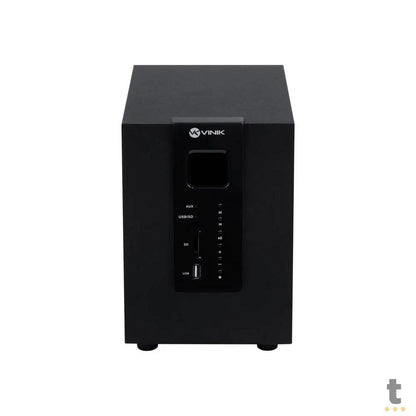 Caixa De Som 2.1 Vinik Groove Subwoffer + 2 Caixas Satelite em Madeira 20W Preta - CXGRO20W Truedata