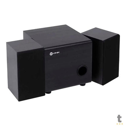 Caixa De Som 2.1 Vinik Satelite em Madeira C/ Subwoffer 16W USB P2 Preta - CXTU16W Truedata