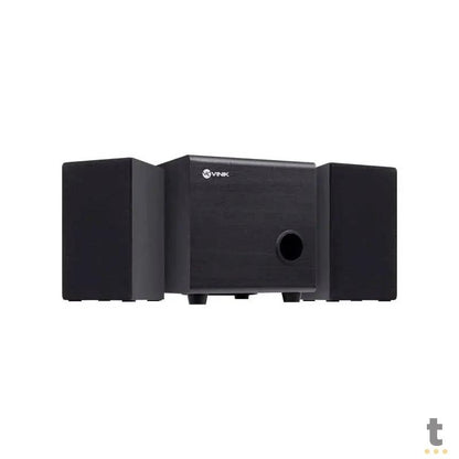 Caixa De Som 2.1 Vinik Satelite em Madeira C/ Subwoffer 16W USB P2 Preta - CXTU16W Truedata