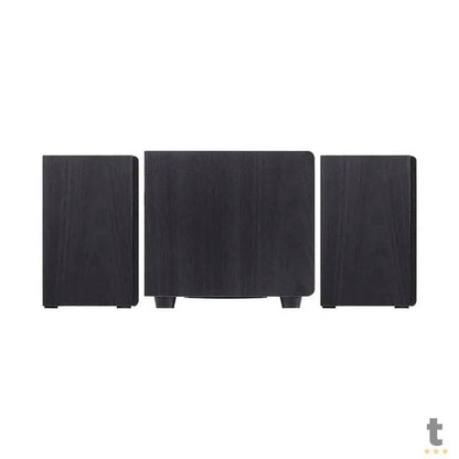 Caixa De Som 2.1 Vinik Satelite em Madeira C/ Subwoffer 16W USB P2 Preta - CXTU16W Truedata