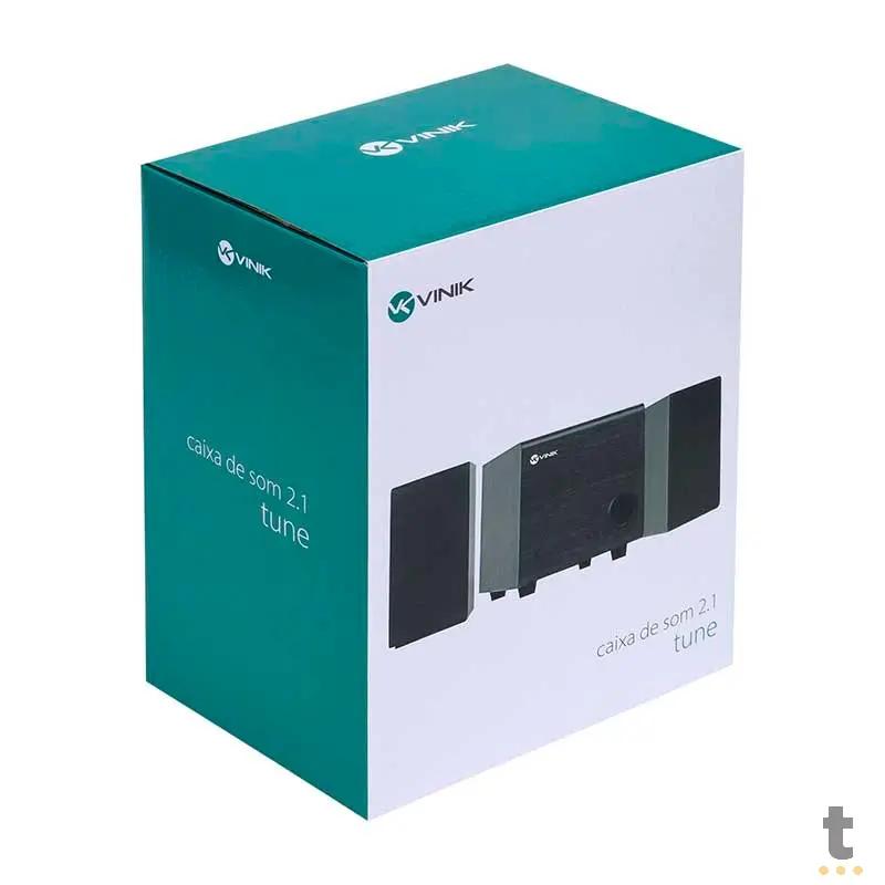 Caixa De Som 2.1 Vinik Satelite em Madeira C/ Subwoffer 16W USB P2 Preta - CXTU16W Truedata