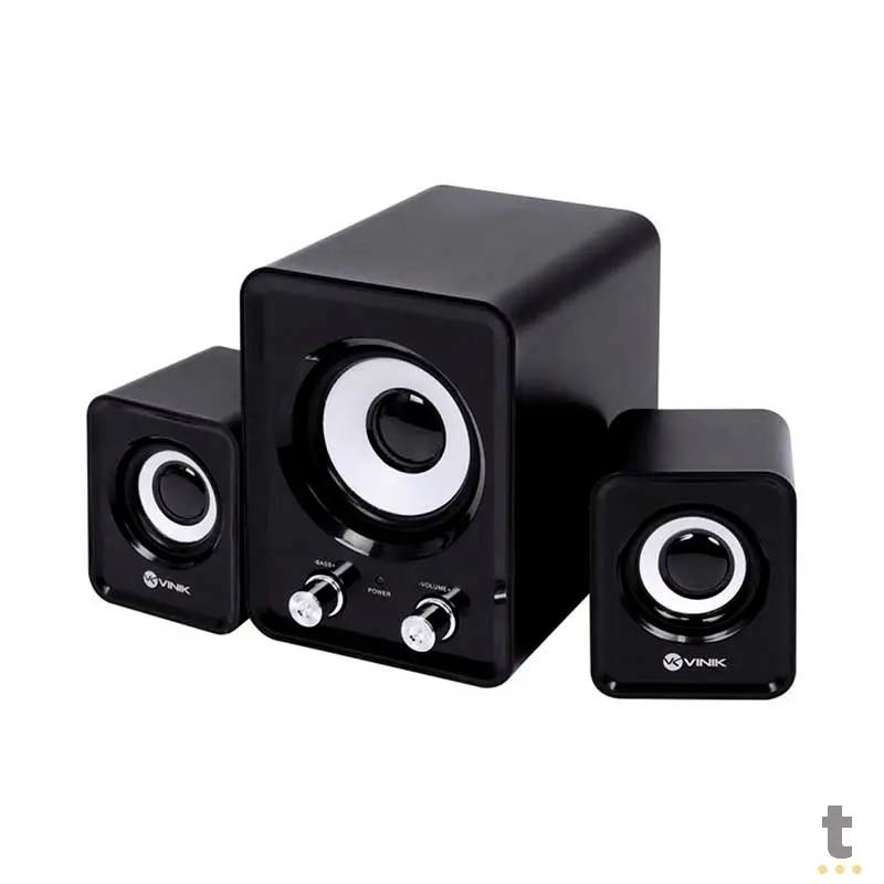 Caixa De Som 2.1 Vinik Standard Way C/ Subwoffer 11W USB P2 Preta - CXST11W Truedata