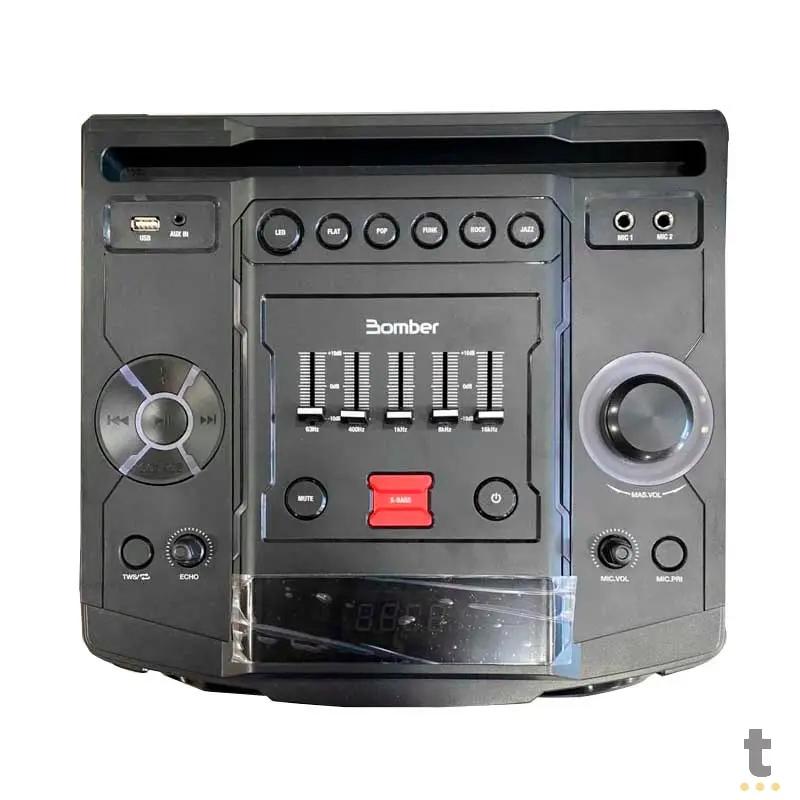 Caixa De Som Amplificada Bluetooth Bomber Party 1500 180W RMS Led p2 p10 Usb MicroSd - 286071 Truedata