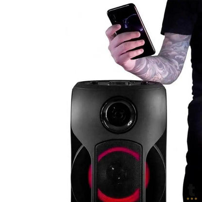 Caixa De Som Amplificada Bluetooth Bomber Party 800 50W RMS Led p2 p10 Usb MicroSd - 286014 Truedata