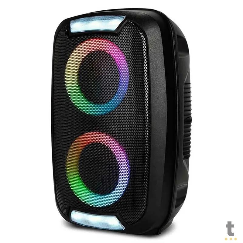Caixa De Som Amplificada Bluetooth Multilaser Neon 2 250W Led - SP400 Truedata