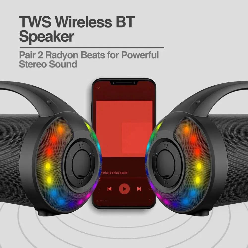 Caixa De Som Bluetooth Argom 9W Premium Radyon RGB - ARG-SP-3116 Truedata