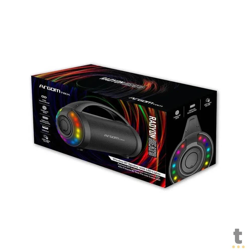 Caixa De Som Bluetooth Argom 9W Premium Radyon RGB - ARG-SP-3116 Truedata