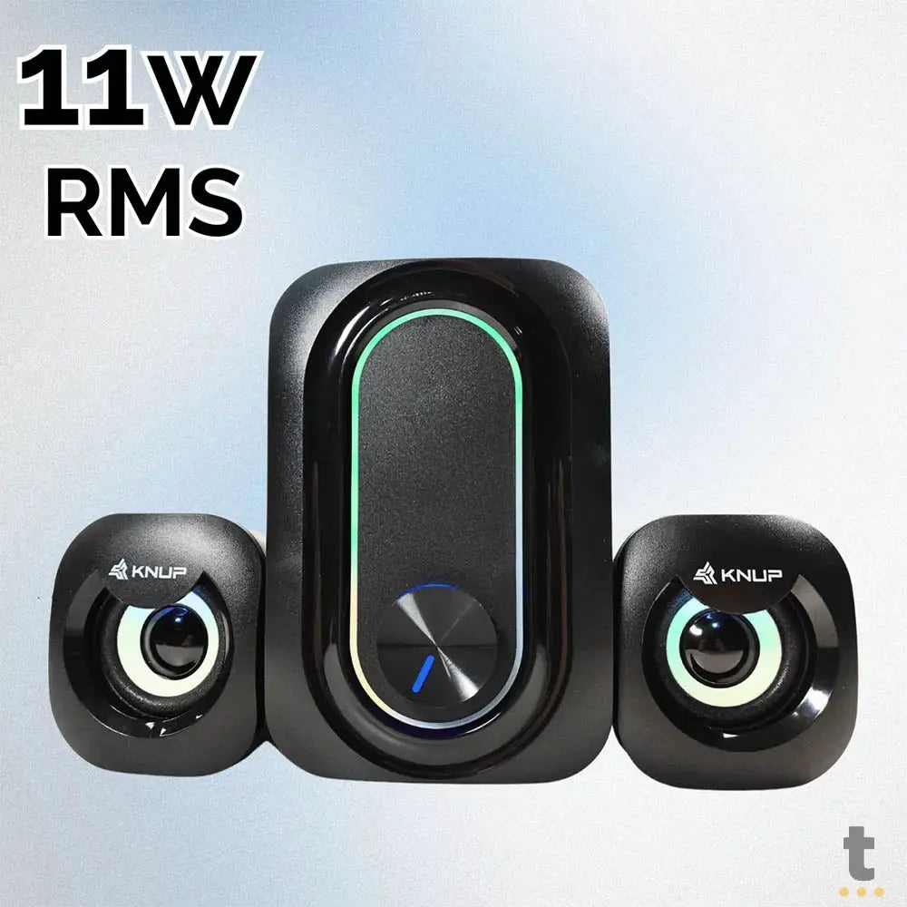 Caixa De Som C/ Subwoofer 2.1 11W Knup Horus P2 Usb - RO827 Truedata