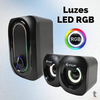 Caixa De Som C/ Subwoofer 2.1 11W Knup Horus P2 Usb - RO827 Truedata